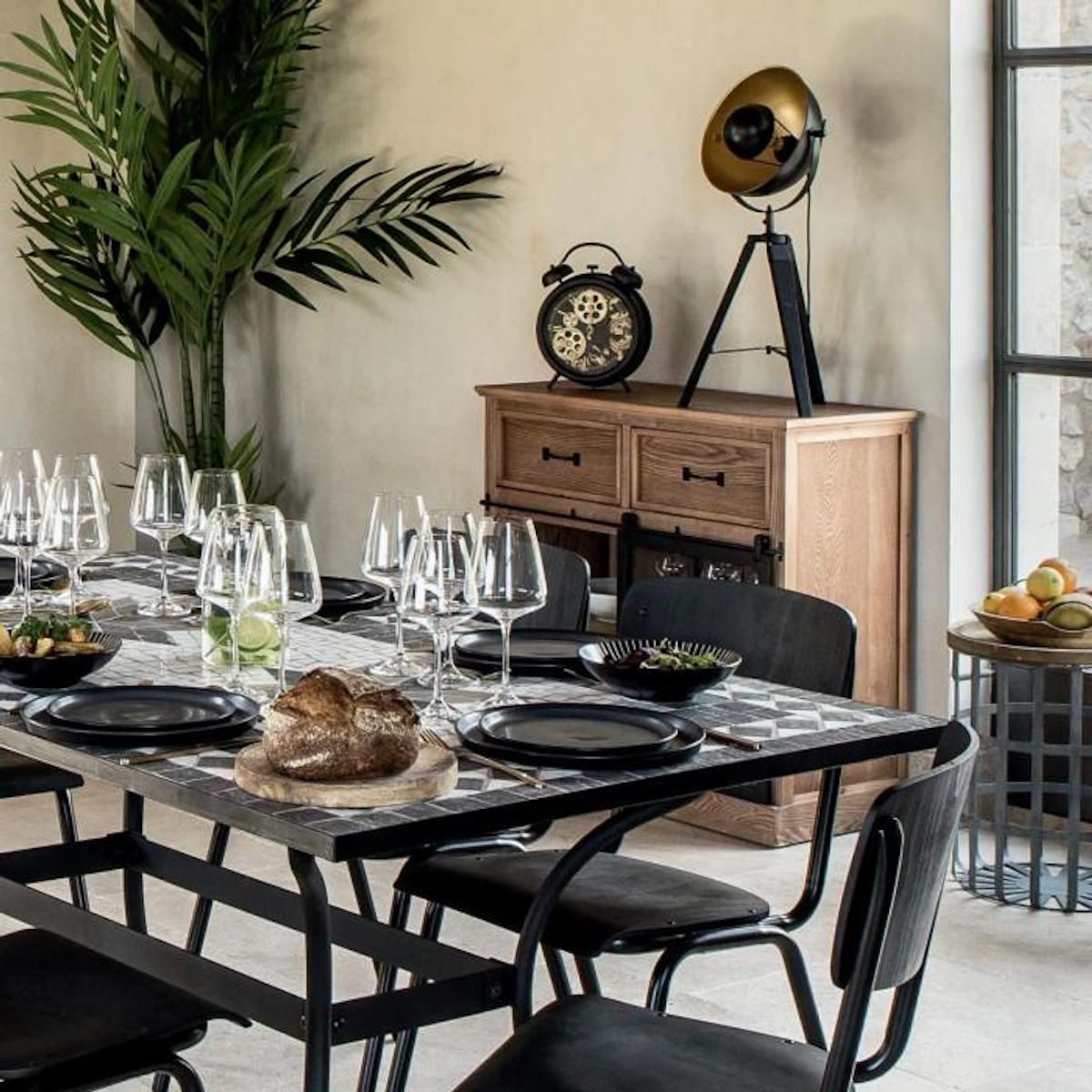 ATMOSPHERA Buffet 1 Porte & 2 Tiroirs  Danik  94cm Naturel