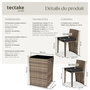 Voir la diapositive 6 : tectake Salon de jardin avec cadre en aluminium marron naturel
