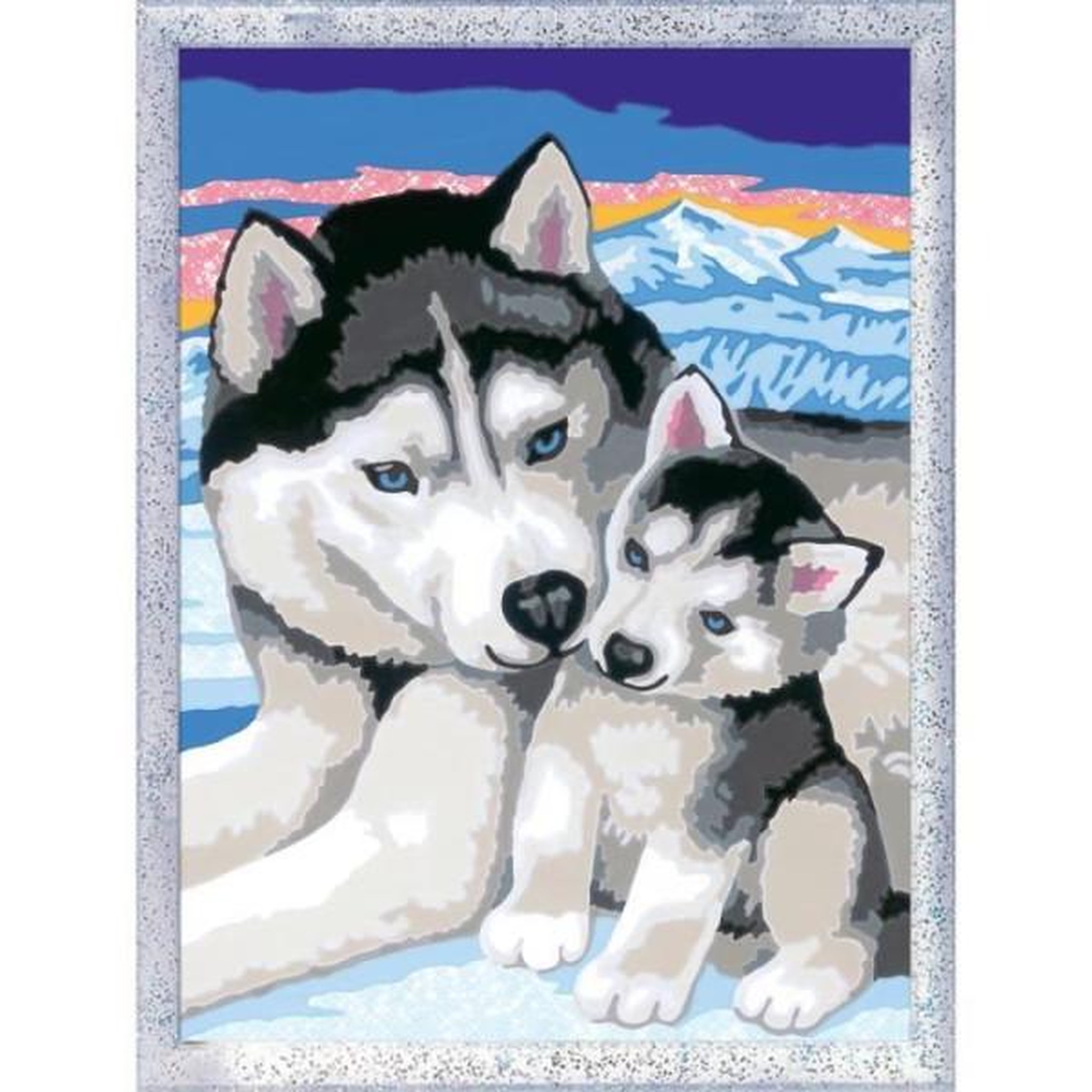 Voir la diapositive 2 : RAVENSBURGER CreArt Kids 18x24cm Doux bisous de Husky, Kit de peinture par numéros Numéro d'Art, Des 7 ans, 25829, Ravensburger