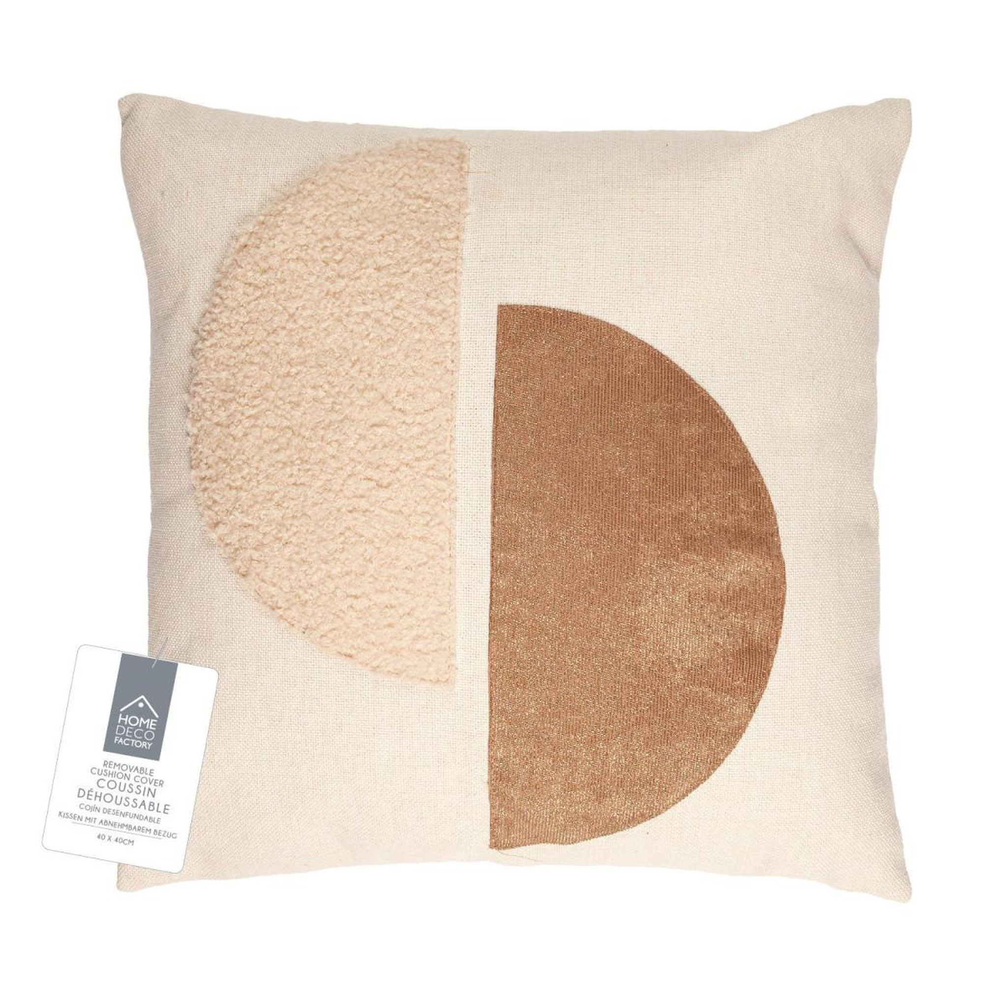 Voir la diapositive 6 : The Home Deco Factory Coussin déco bouclette  natural  40x40cm beige
