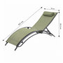 Voir la diapositive 3 : CONCEPT USINE Lot de 2 transats ajustables gris et kaki CALI