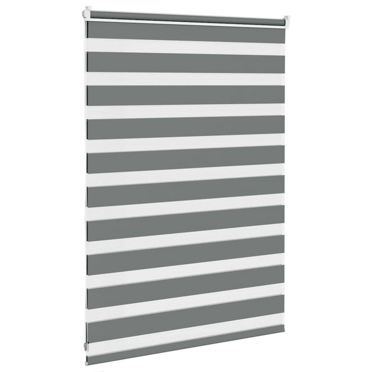 VIDAXL Store zebre gris fonce largeur du tissu 105,9 cm polyester