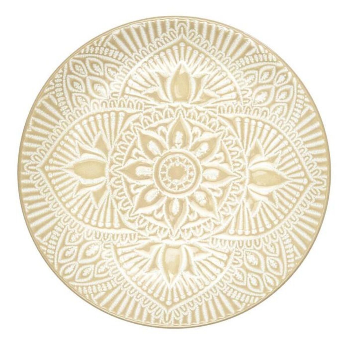 Paris Prix Lot de 6 Assiettes à Dessert  Sahara  19cm Beige