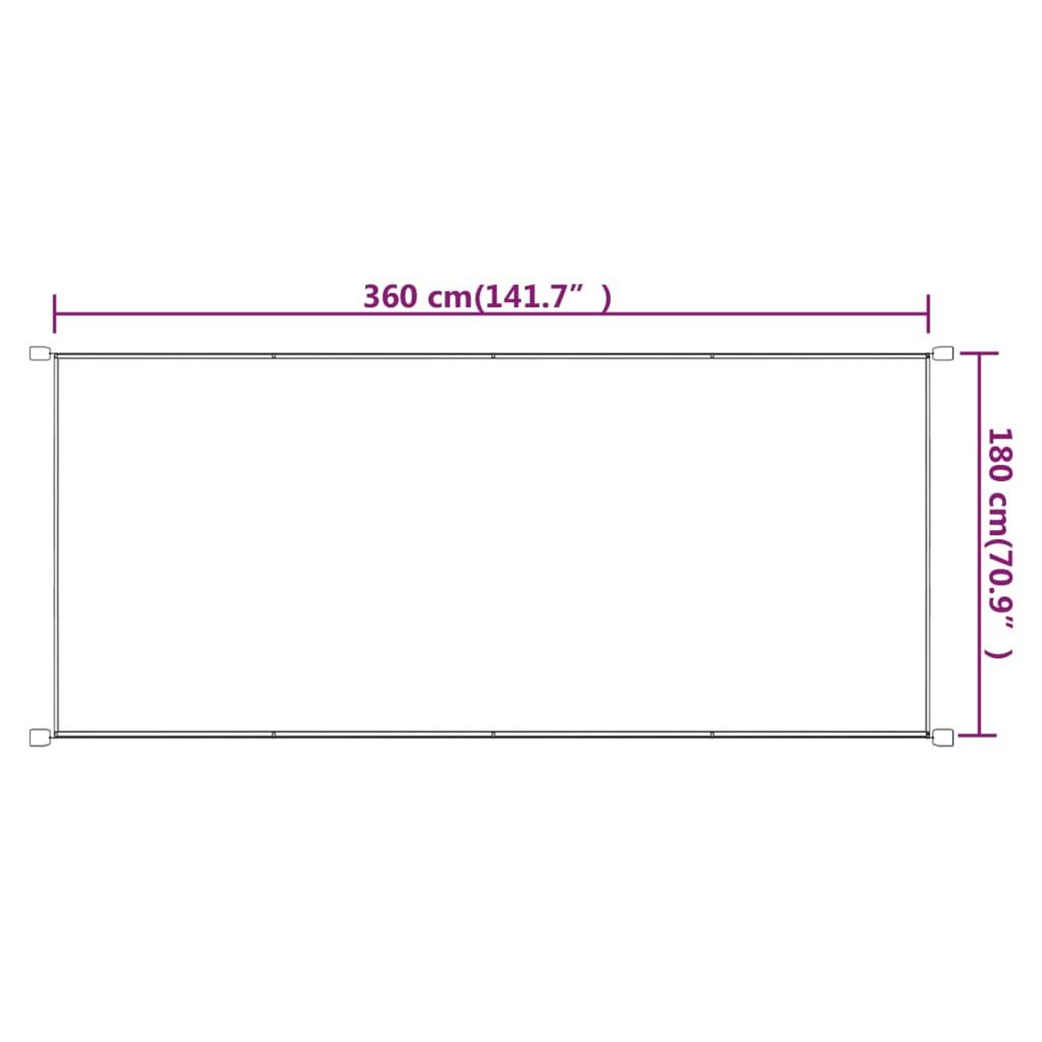Voir la diapositive 6 : VIDAXL Auvent vertical Taupe 180x360 cm Tissu oxford