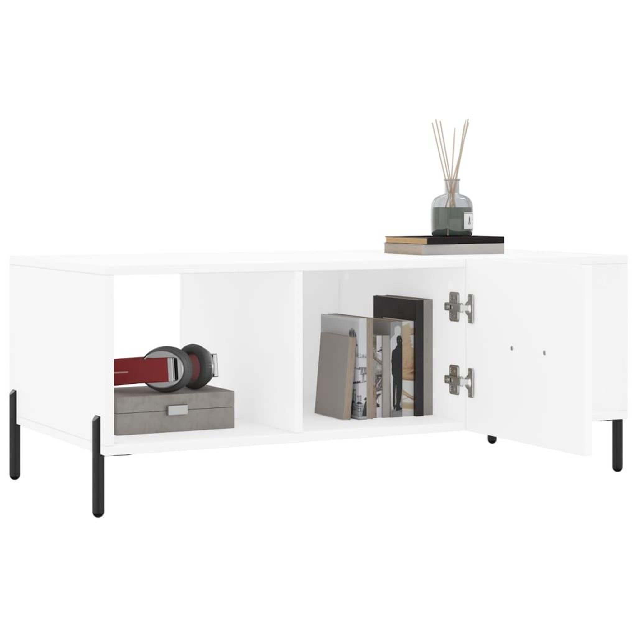 Voir la diapositive 4 : VIDAXL Table basse blanc 102x50x40 cm bois d'ingenierie