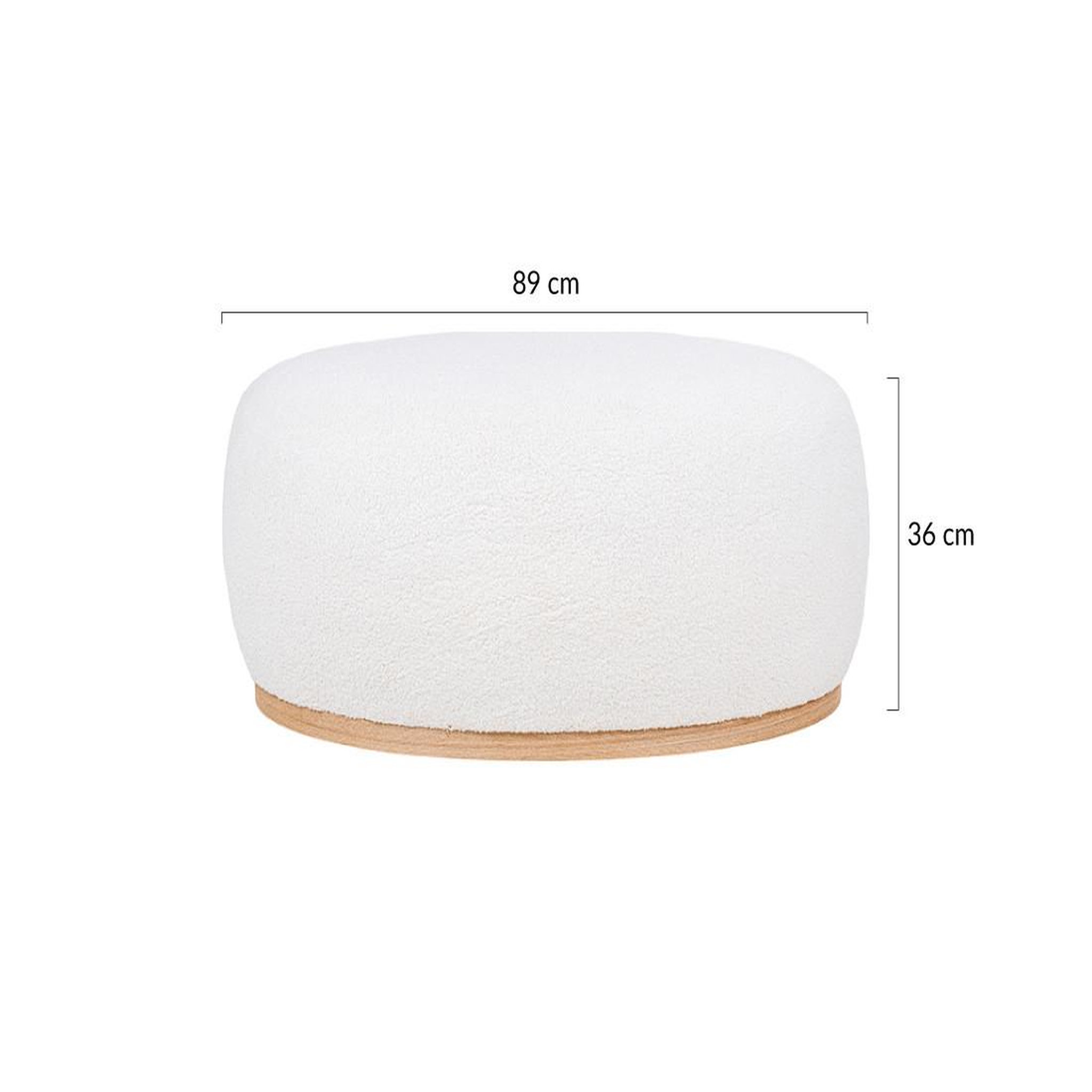 Voir la diapositive 6 : LISA DESIGN Amy - pouf - en tissu bouclette