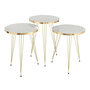 Voir la diapositive 1 : Paris Prix Lot de 3 Tables d'Appoint  Lottie  56cm Blanc
