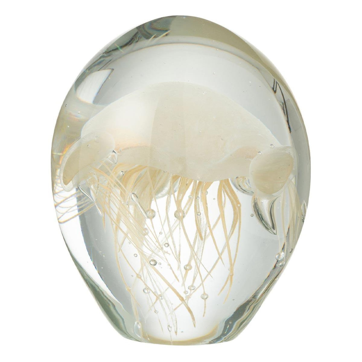 Paris Prix Presse-Papier en Verre Méduses  Calypso  12cm Beige