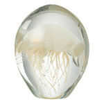 Paris Prix Presse-Papier en Verre Méduses  Calypso  12cm Beige
