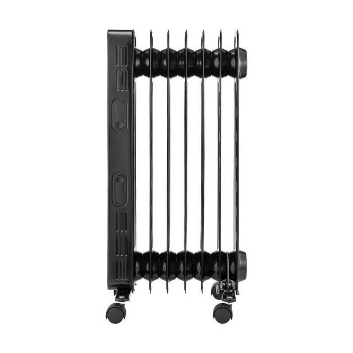 OCEANIC Radiateur electrique bain dhuile 1500W OCEANIC - 3 puissances - Thermostat electronique - Telecommande - Mobile - Noir