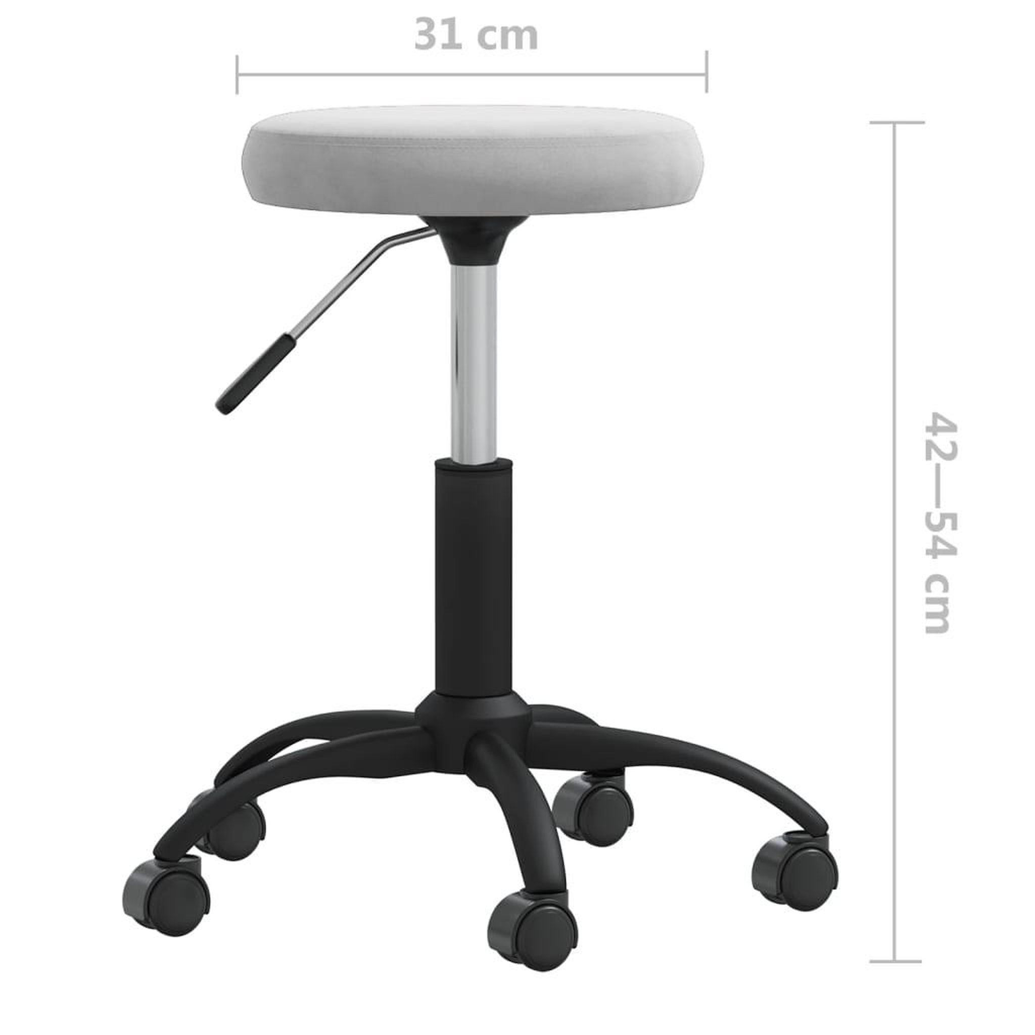 Voir la diapositive 6 : VIDAXL Chaise pivotante de bureau Gris clair Velours
