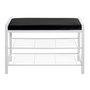 Voir la diapositive 2 : Paris Prix Banc Rangement à Chaussures  Elia  75cm Blanc & Noir