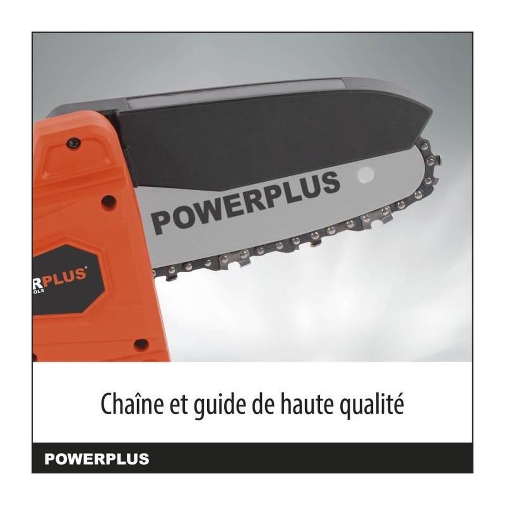 Voir la diapositive 4 : DUAL POWER Mini tronçonneuse a batterie 20V Dual Power POWDPG7572 - Guide de 100 mm a 14 Dents - Livré sans batterie ni chargeur