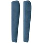 Voir la diapositive 4 : VIDAXL Tete de lit avec oreilles Bleu fonce 203x23x118/128 cm Velours
