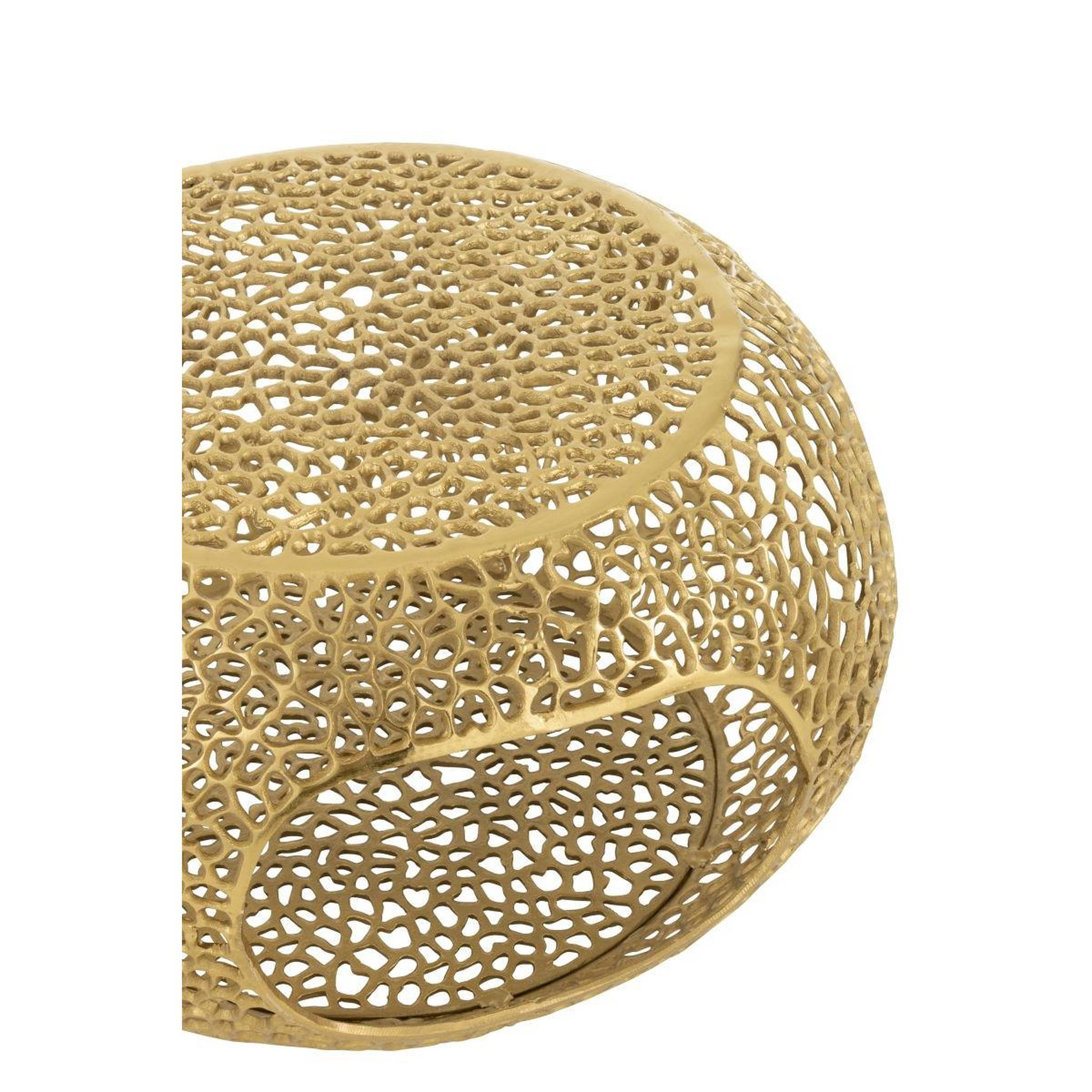 Voir la diapositive 4 : J-LINE Table basse en métal  cecelia  76cm doré