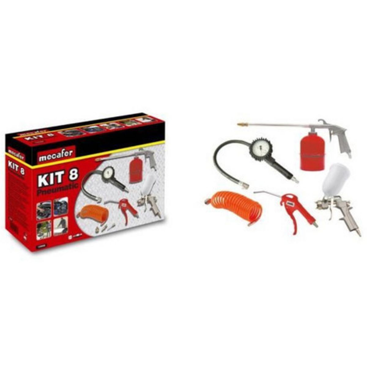 MECAFER Kit 8 accessoires en raccords rapides