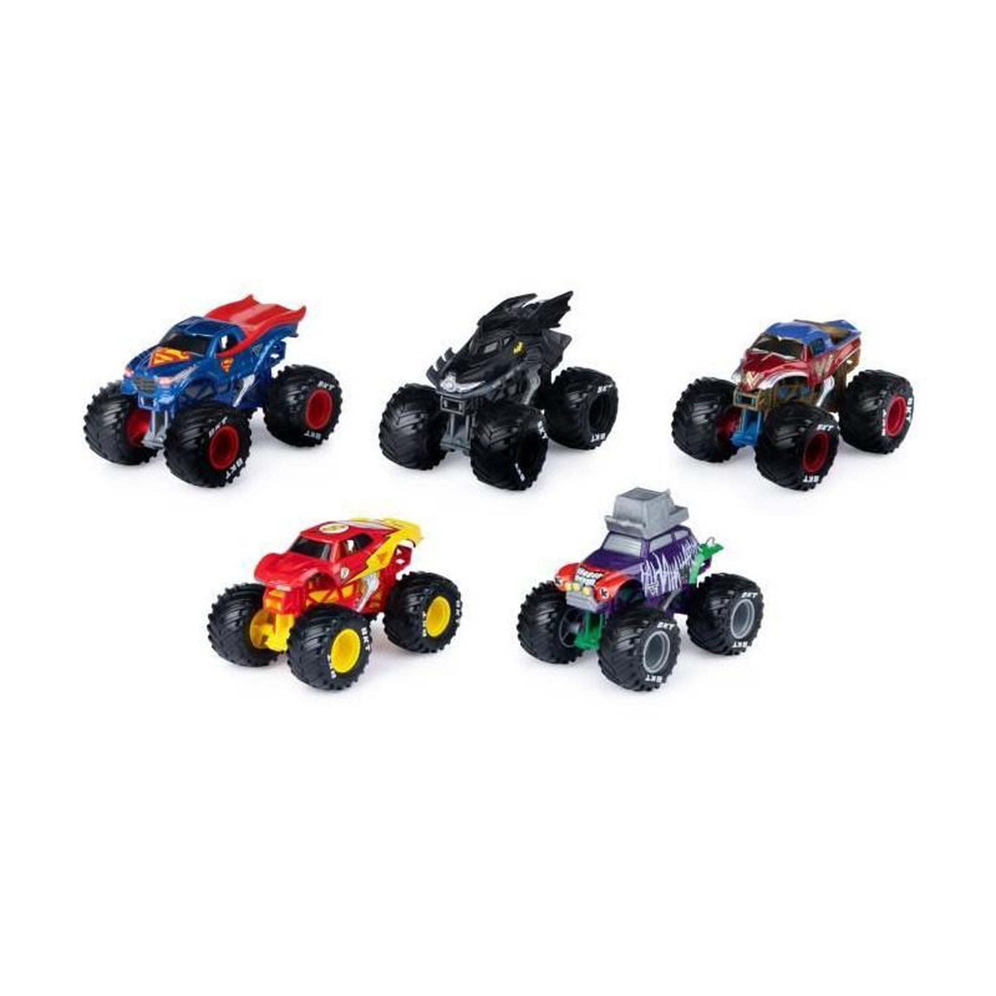 MONSTER JAM PACK DE 5 VEHICULES DIE-CAST 1:64 DC COMICS Monster Jam