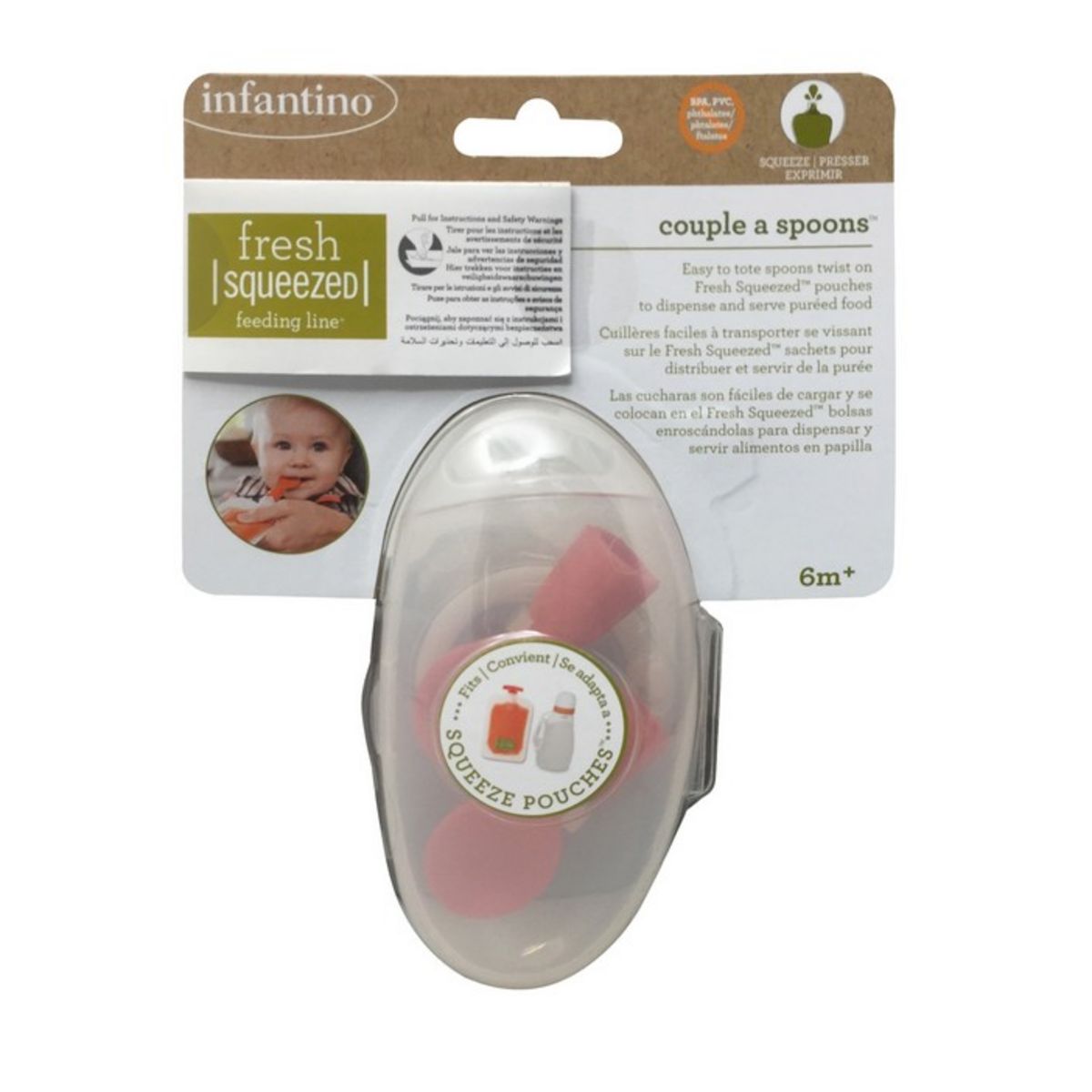 INFANTINO Lot de 2 cuillères Squeeze Station