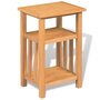 Voir la diapositive 2 : VIDAXL Table d'appoint avec etagere a revues Chene massif 27x35x55 cm