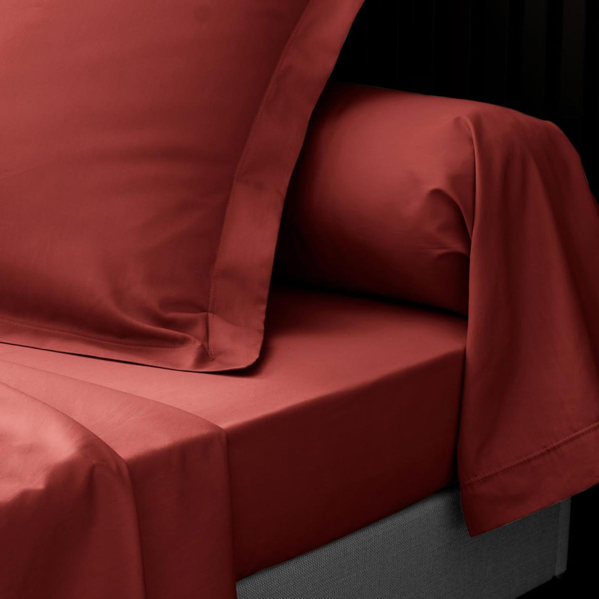 Paris Prix Drap Plat  Percaline  180x290cm Terracotta