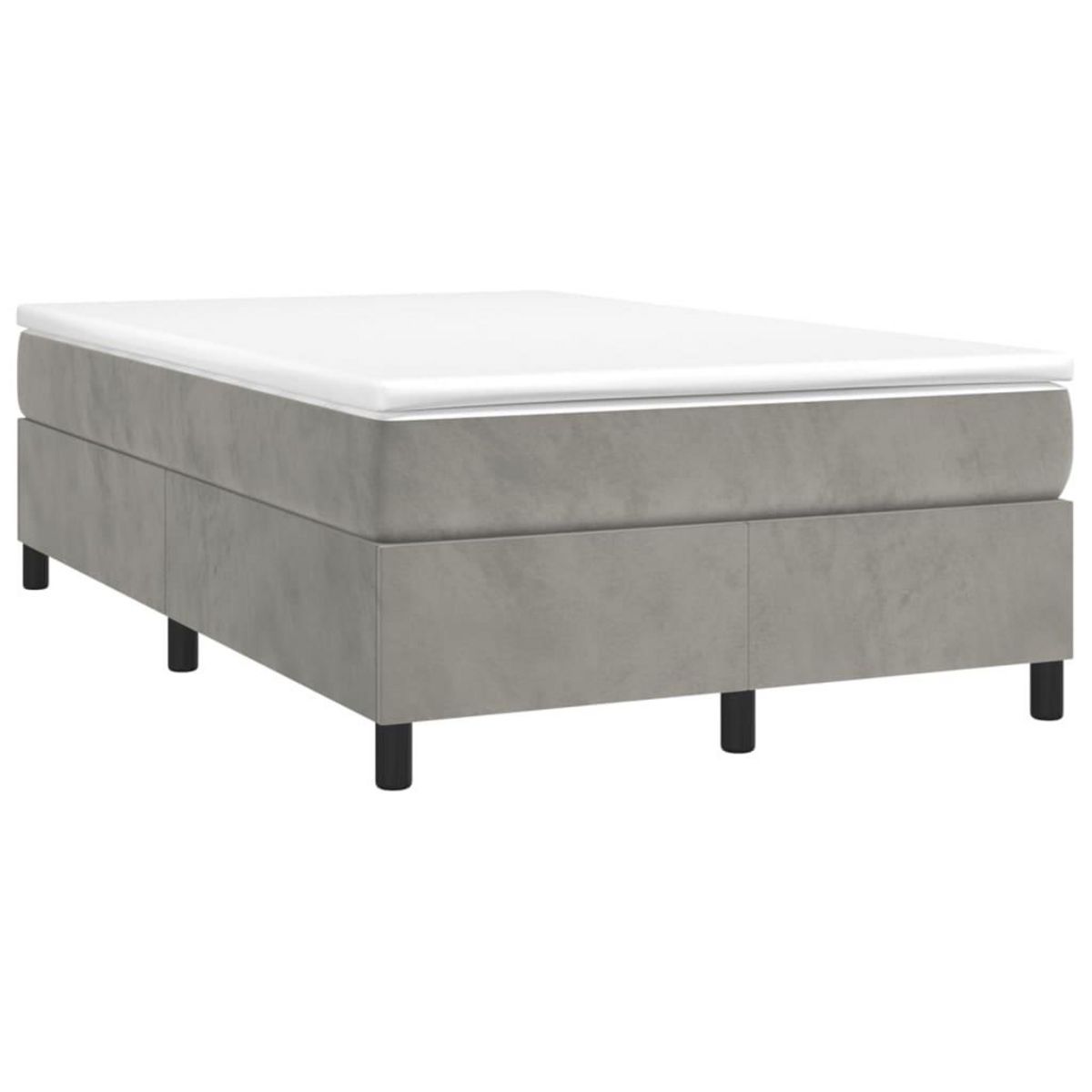 VIDAXL Cadre de lit sans matelas gris clair 120x200 cm velours