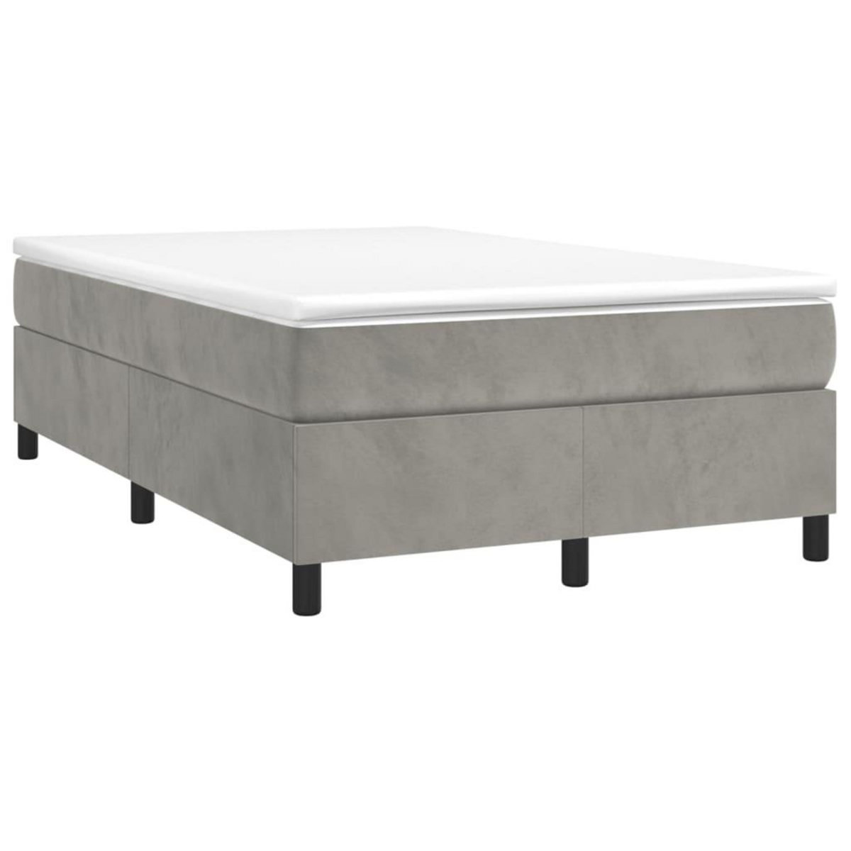 VIDAXL Cadre de lit sans matelas gris clair 120x200 cm velours