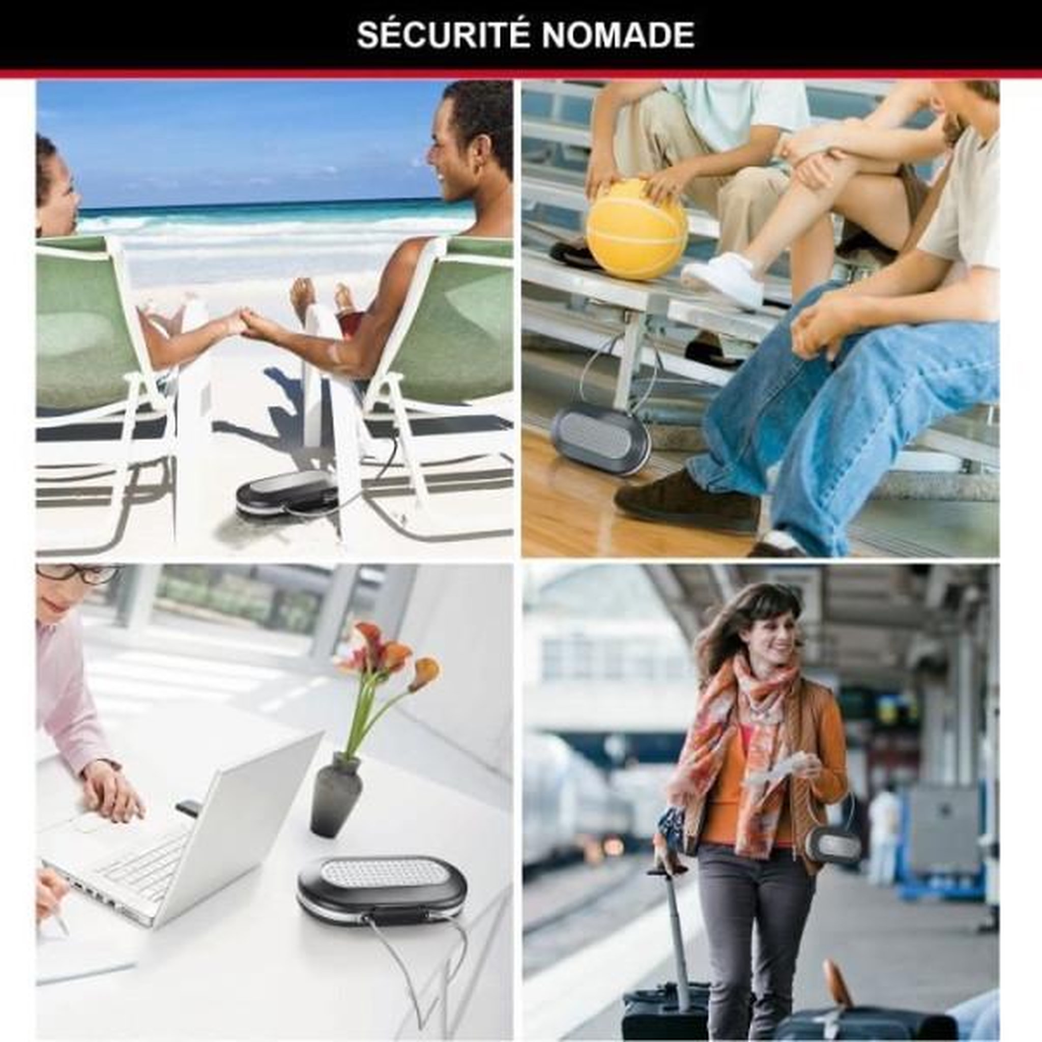 Voir la diapositive 3 : Master lock Mini coffre-fort portable - master lock - 5900eurd - avec câble - combinaison - noir