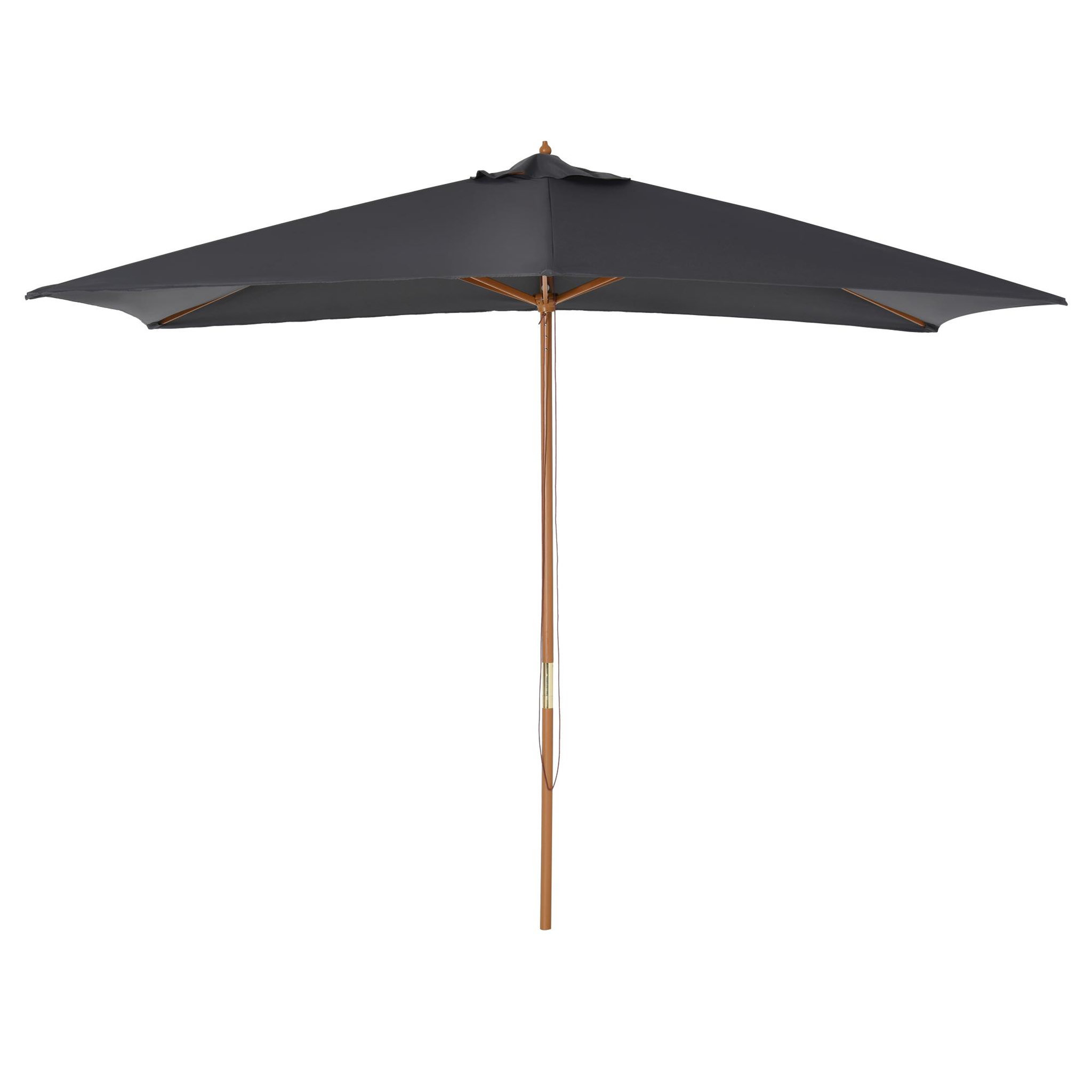 OUTSUNNY Parasol droit rectangulaire de jardin grande taille dim. 3L x 2l x 2,5H m anthracite