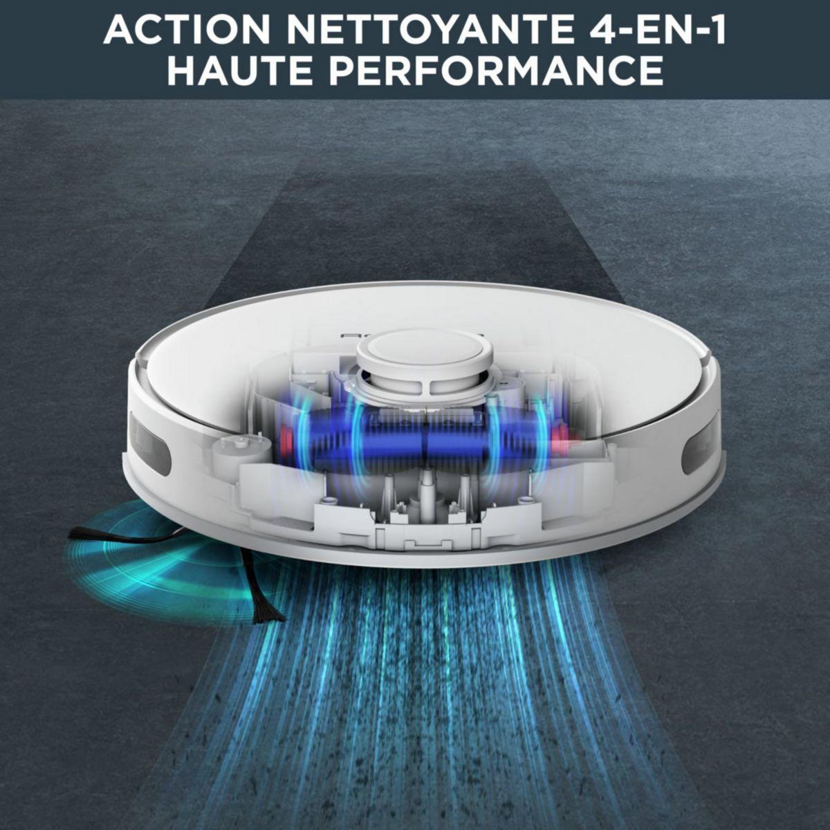 ROWENTA Robot Aspirateur Laveur RR8577WH X-Plorer série 75s