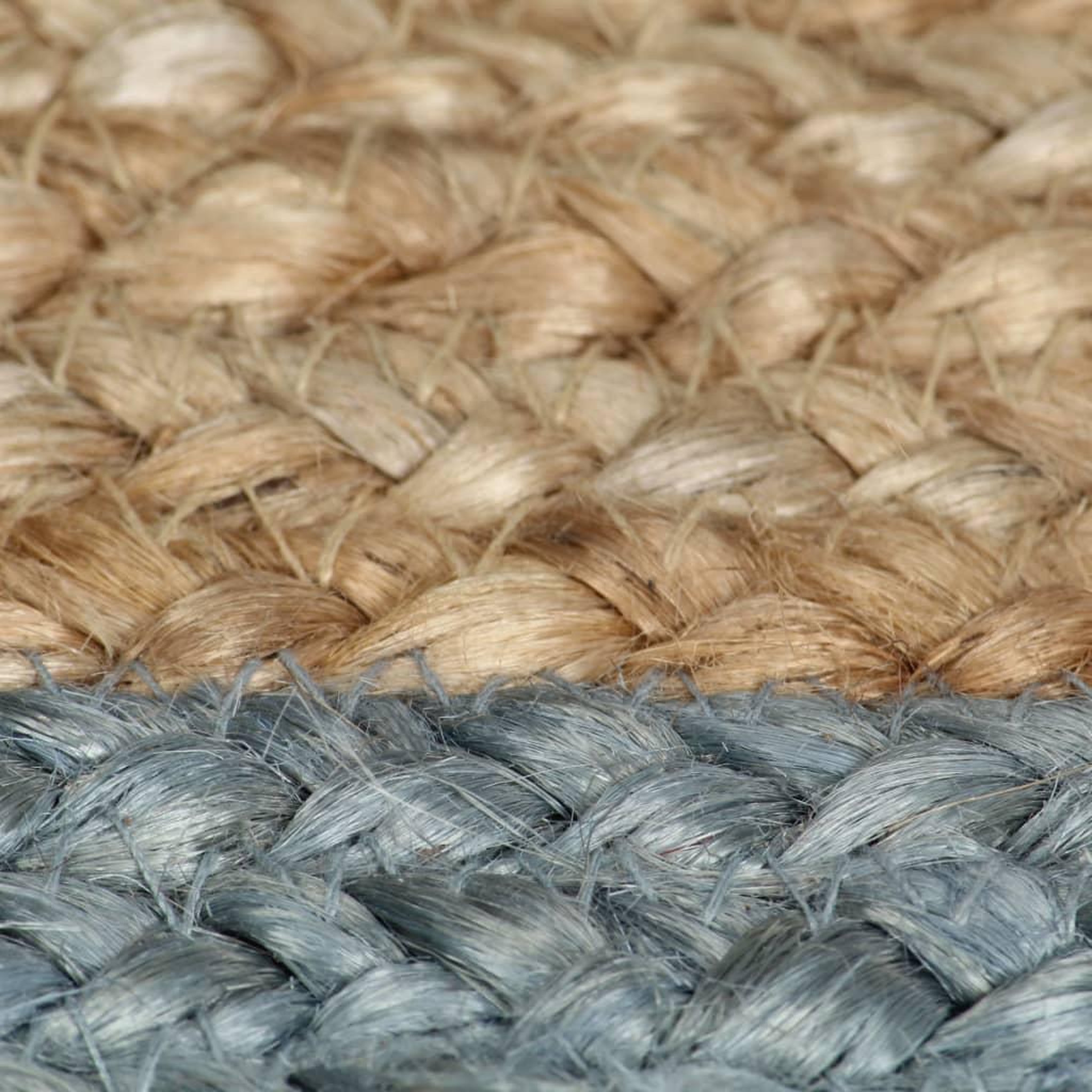 Voir la diapositive 5 : VIDAXL Tapis fait a la main Jute avec bord vert olive 90 cm