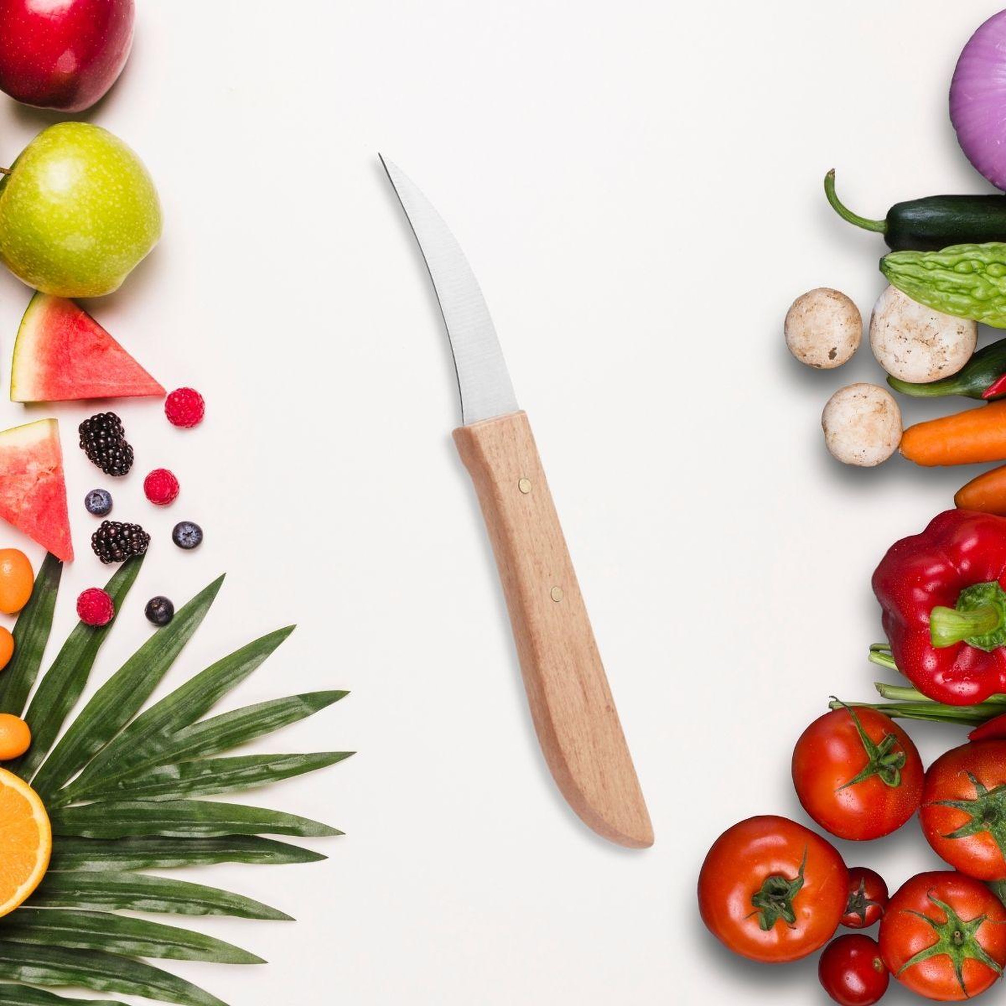 Voir la diapositive 2 : NIROSTA Lot de 2 couteaux de cuisine éplucheur manche en bois 16 cm Nirosta