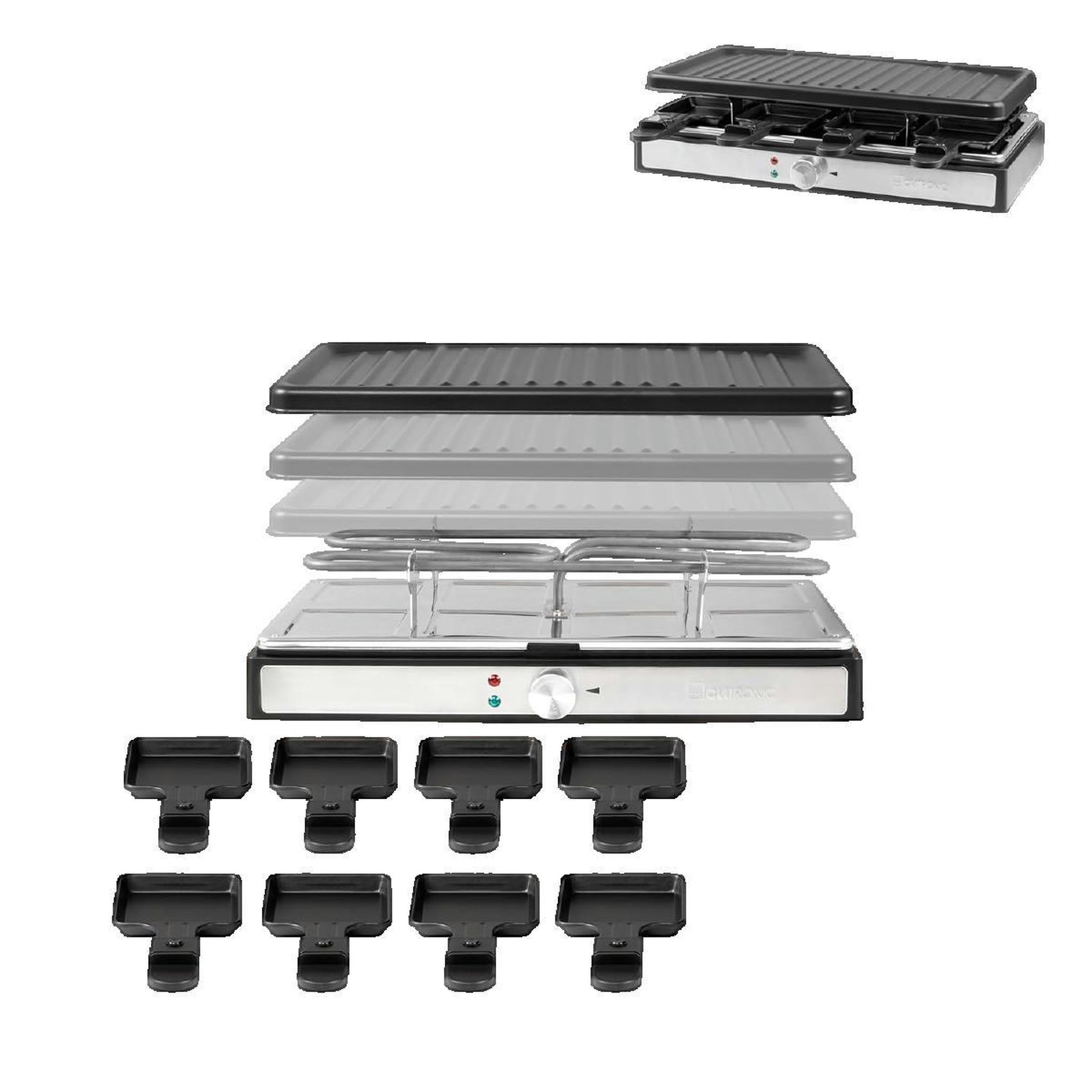 Voir la diapositive 3 : CLATRONIC Raclette Clatronic RG 3757 Noir