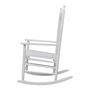 Voir la diapositive 2 : VIDAXL Chaise a bascule avec siege incurve Blanc Bois