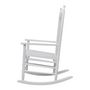 Voir la diapositive 2 : VIDAXL Chaise a bascule avec siege incurve Blanc Bois
