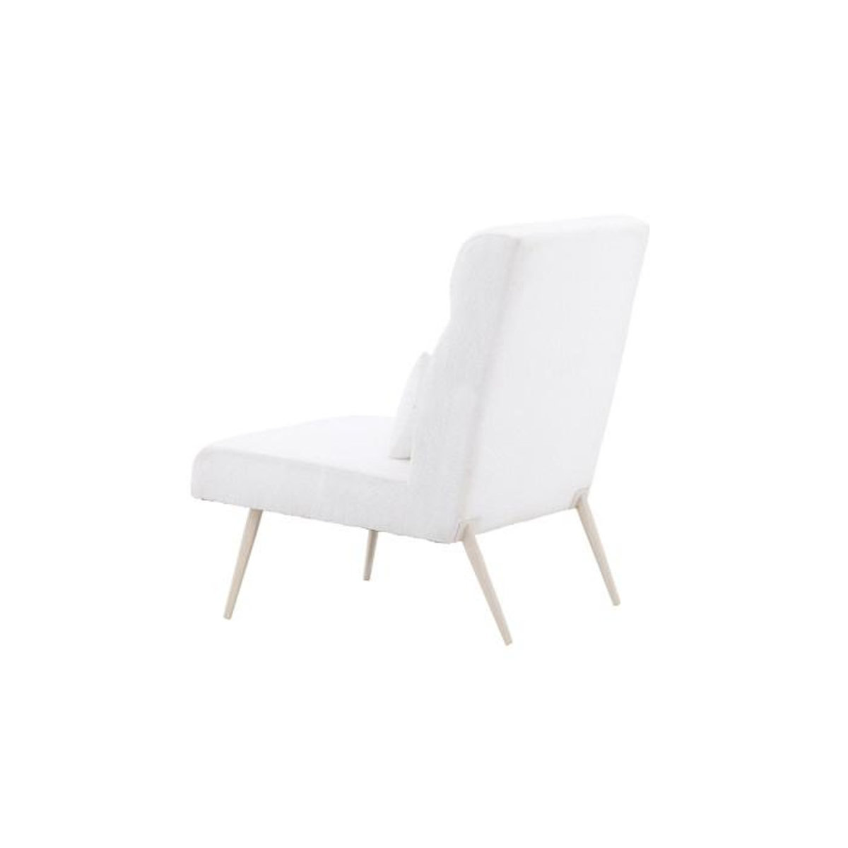 Paris Prix Fauteuil en Tissu Bouclette  Bloom  95cm Blanc