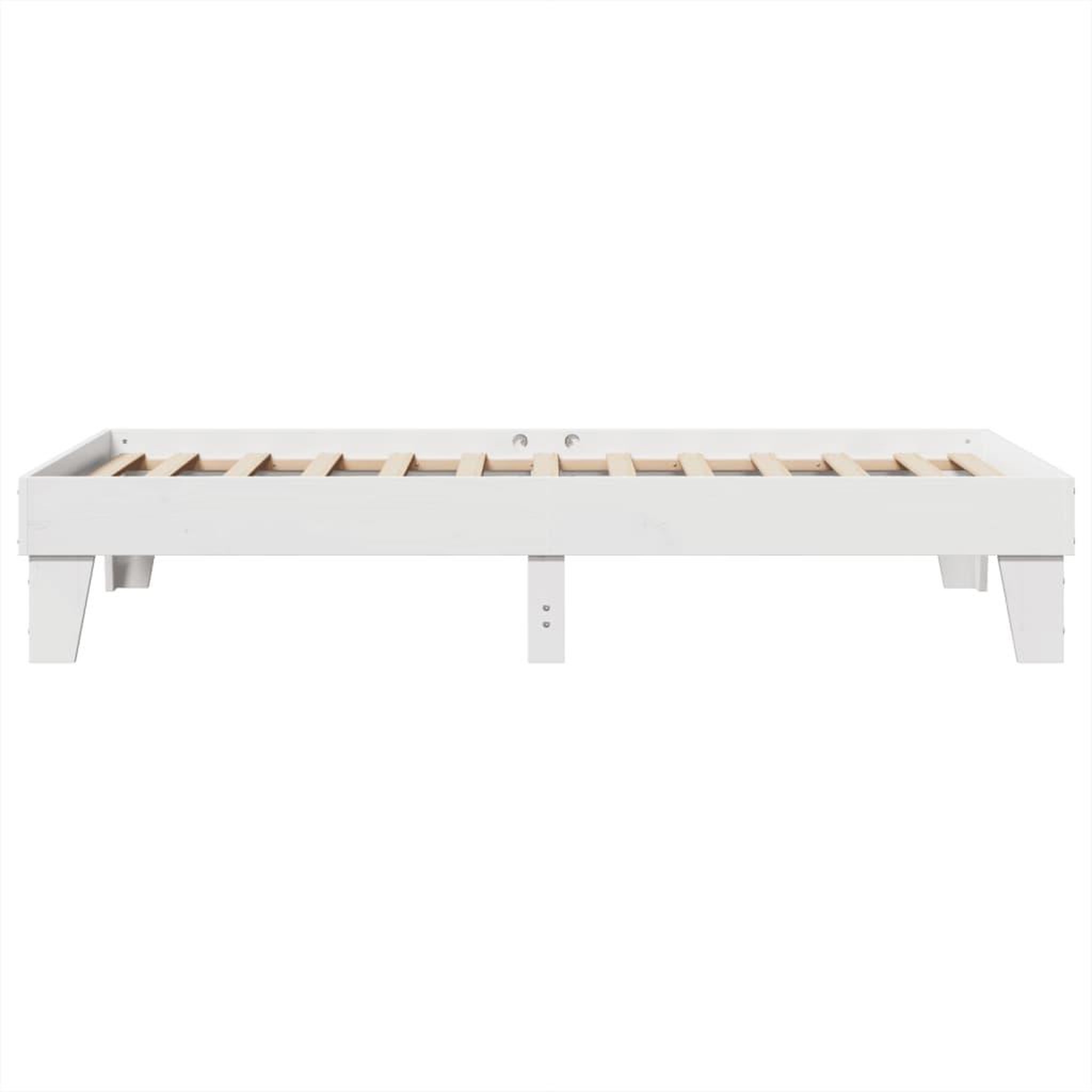 Voir la diapositive 5 : VIDAXL Cadre de lit sans matelas blanc 100x200 cm bois de pin massif