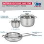 Voir la diapositive 2 : ELO Ensemble de 2 Poêles de cuisson 24 et 32 cm et 2 faitouts 14 et 24 cm Elo Profi Brillant
