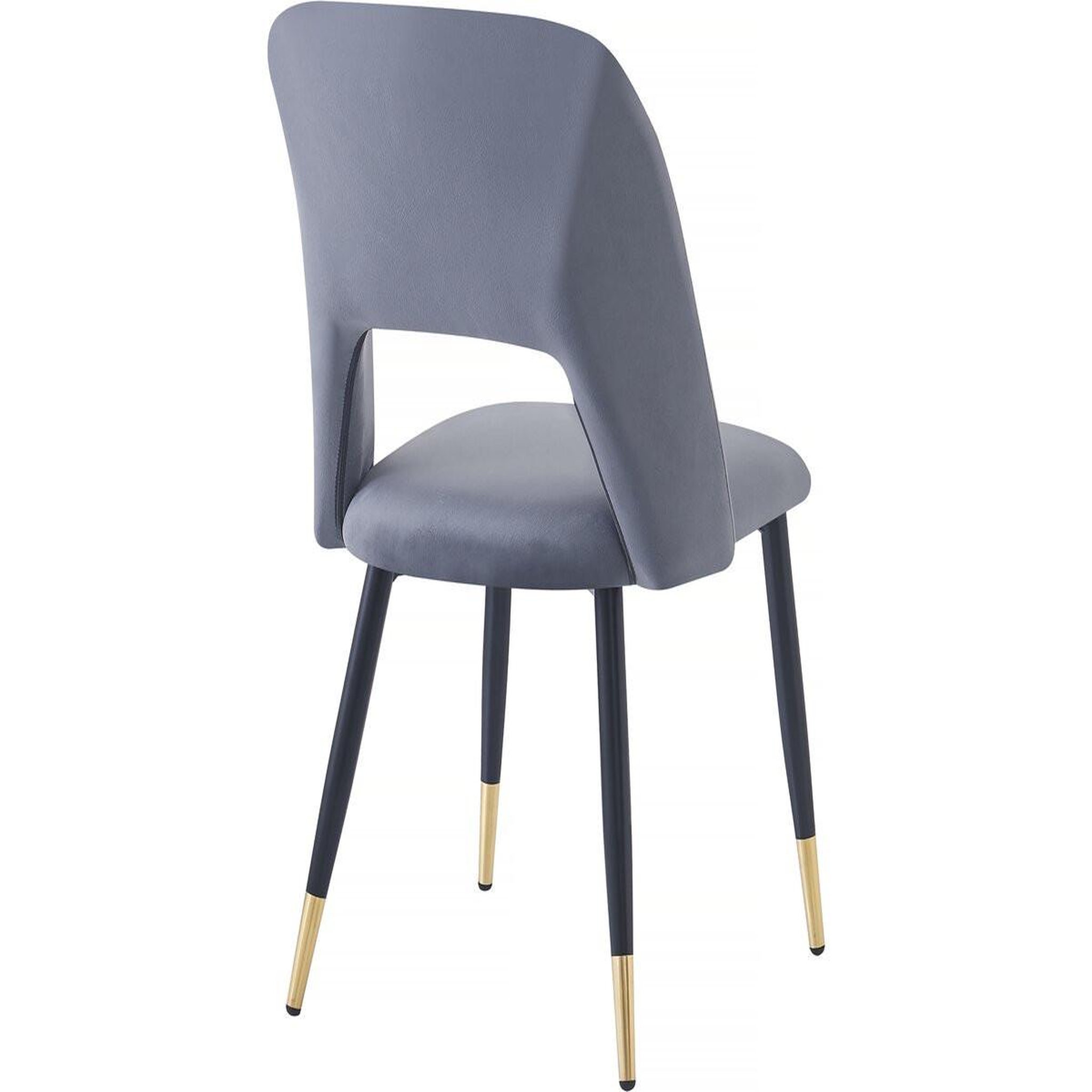Voir la diapositive 4 : Habitat et Jardin Lot de 2 chaises en velours  coralie  - gris