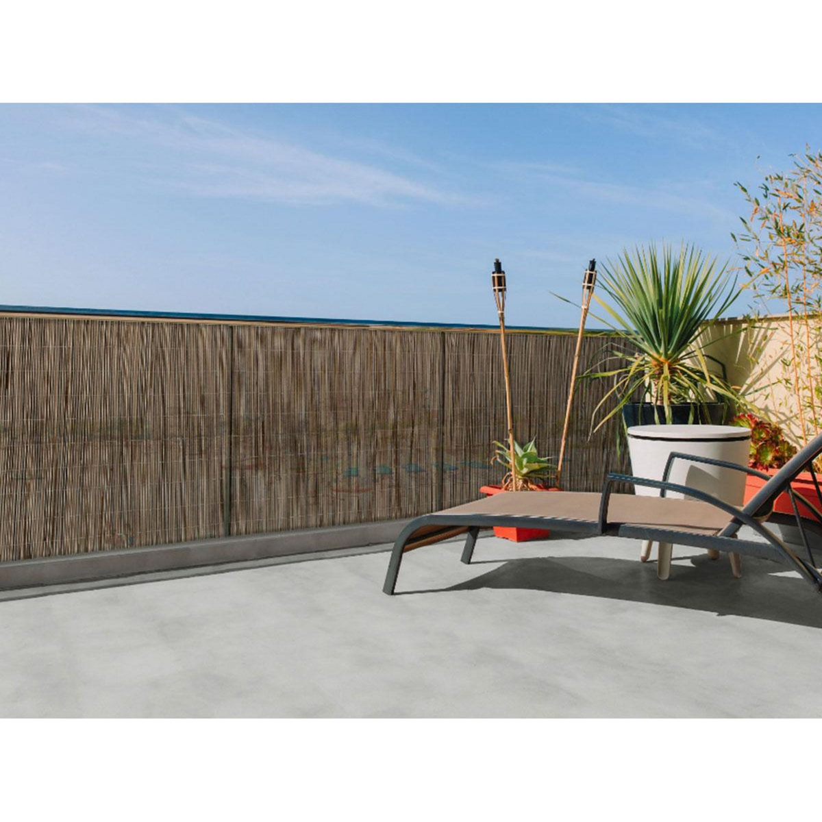 Nortene Canisse synthétique, imitation osier naturel FENCY WICK - Marron - 1 x 3 m