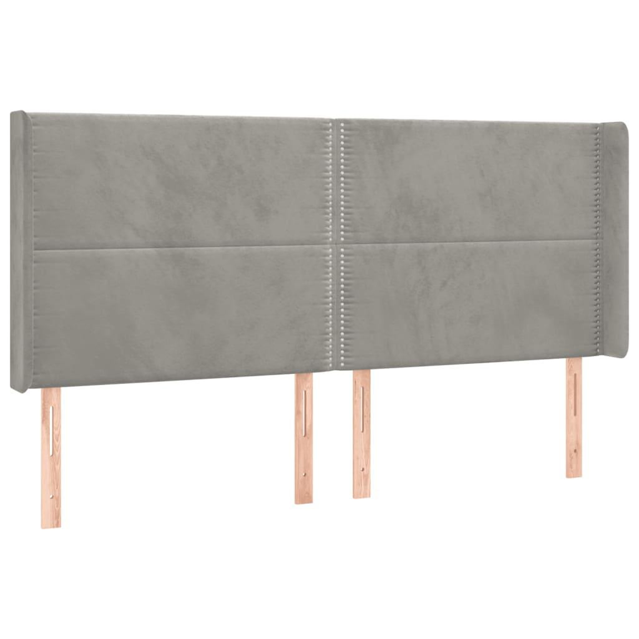 Voir la diapositive 3 : VIDAXL Tete de lit a LED Gris clair 163x16x118/128 cm Velours