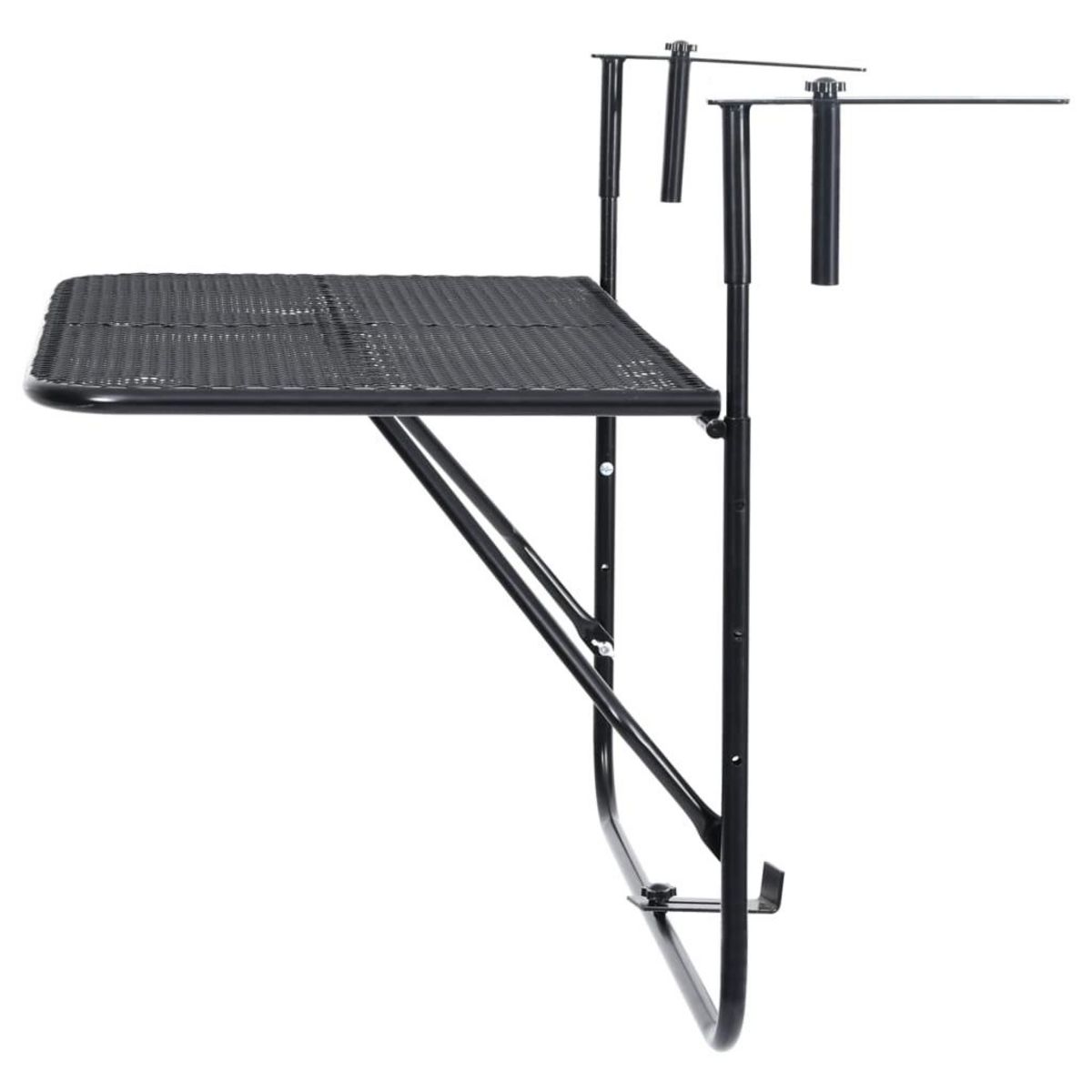 VIDAXL Table de balcon Noir 60x40 cm Acier