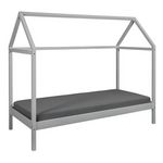 Paris Prix Lit Cabane en Bois  Leonard  90x200cm Gris