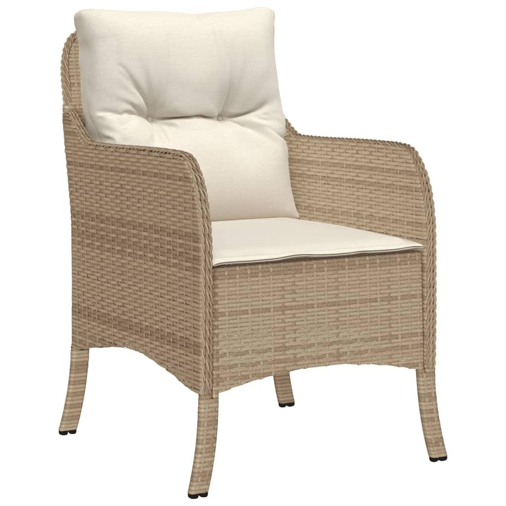 Voir la diapositive 3 : VIDAXL Ensemble a manger de jardin et coussins 7 pcs beige poly rotin