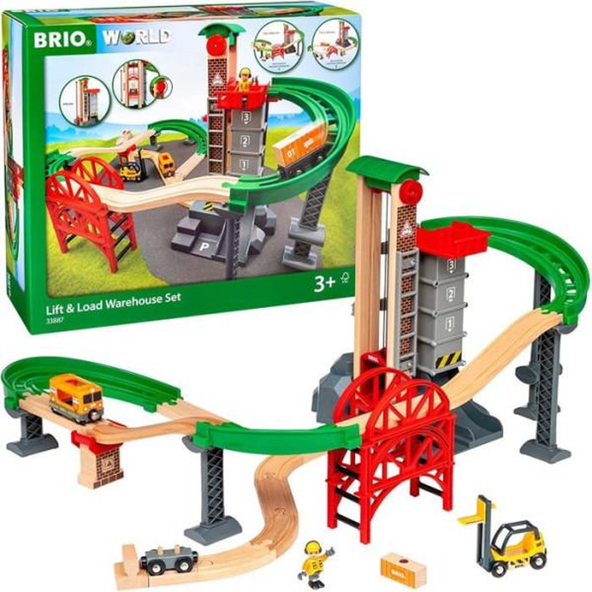 Voir la diapositive 2 : Brio BRIO World Grand Circuit Plateforme Multimodale - Coffret 32 pieces - Circuit de train en bois - Ravensburger - Des 3 ans - 3388