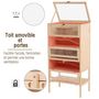 Voir la diapositive 5 : PAWHUT Cage pour hamsters souris petits rongeurs multi-niveaux 5 étages 10 plateformes bois de pin 60 x 40 x 120 cm