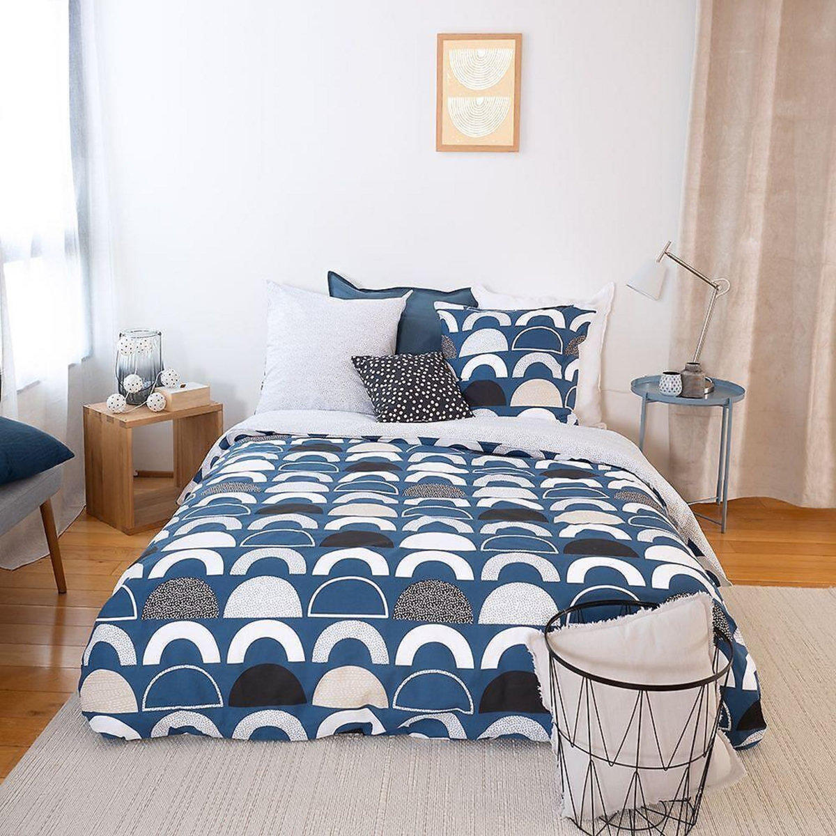 Home collection Parure housse de couette 100% coton 57fils berlioz