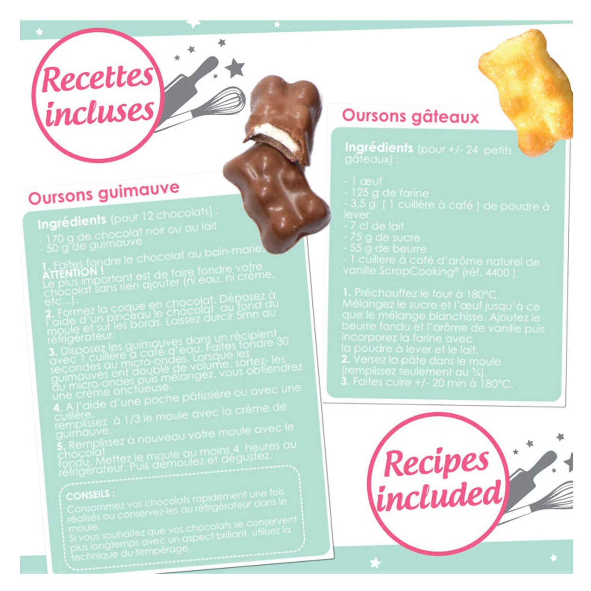 Voir la diapositive 4 : SCRAPCOOKING Moules oursons guimauve-chocolat