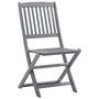 Voir la diapositive 4 : VIDAXL Chaises pliables d'exterieur lot de 6 et coussins Bois d'acacia