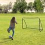 Voir la diapositive 2 : HOMCOM But de football - cage de foot - but futsal dim. 203L x 81l x 120H cm - châssis métal époxy filet polyester - piquets inclus - noir