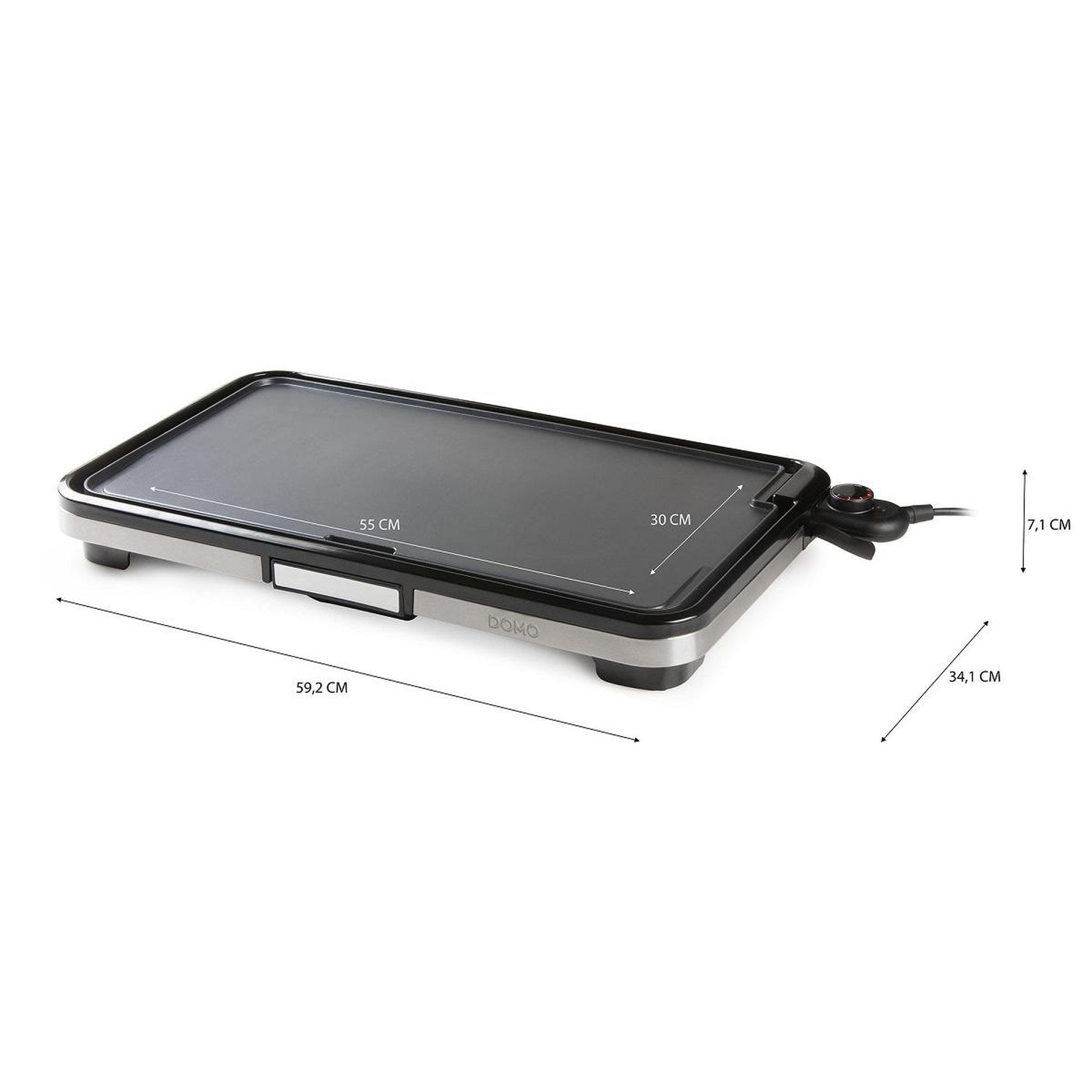 Voir la diapositive 2 : Domo Plancha électrique 2200w 55 x 30.5cm - DO9263G